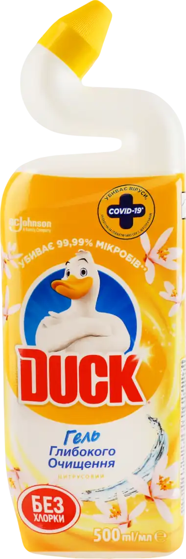 Фото 1 - Засіб для чищення унітазу Duck Активний Цитрус 500 мл