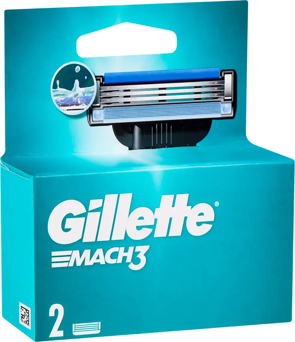 Фото 1 - Змінні картриджі Gillette Mach 3 для гоління 2 шт.