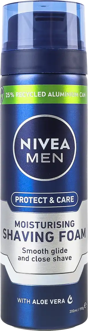 Фото 1 - Піна для гоління Nivea Men зволожуюча Захист та догляд 200 мл