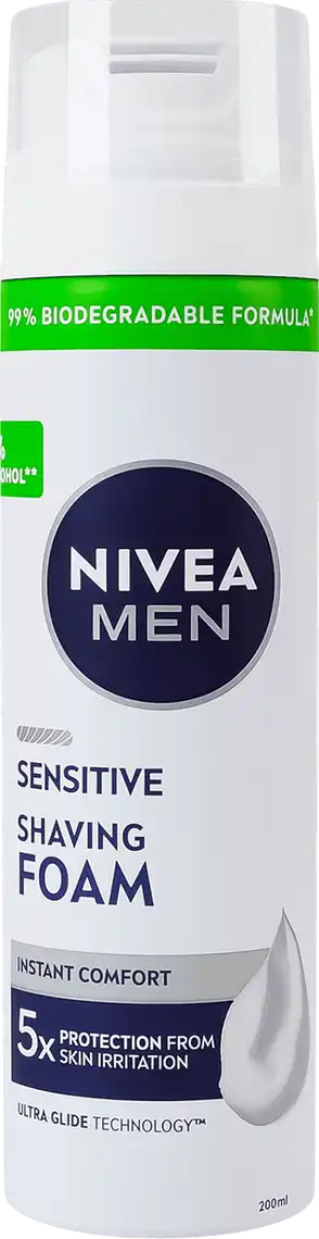 Фото 1 - Пінка для гоління Nivea Men для чутливої ​​шкіри 200 мл