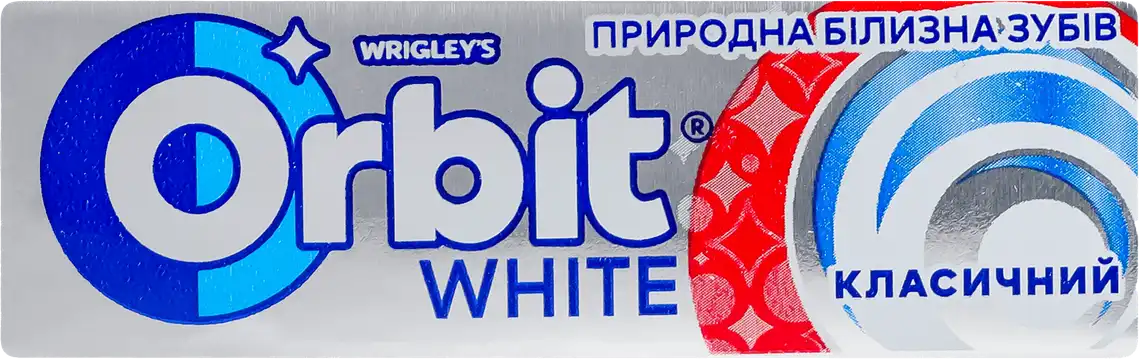 Фото 1 - Гумка жувальна Orbit White Класична без цукру з ароматом м'яти 14 г
