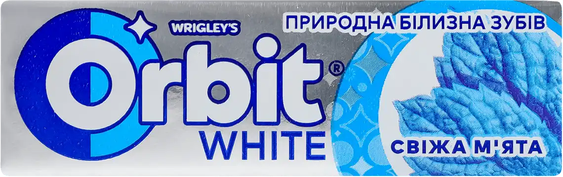 Фото 1 - Гумка жувальна Orbit White Свіжа м'ята 14 г