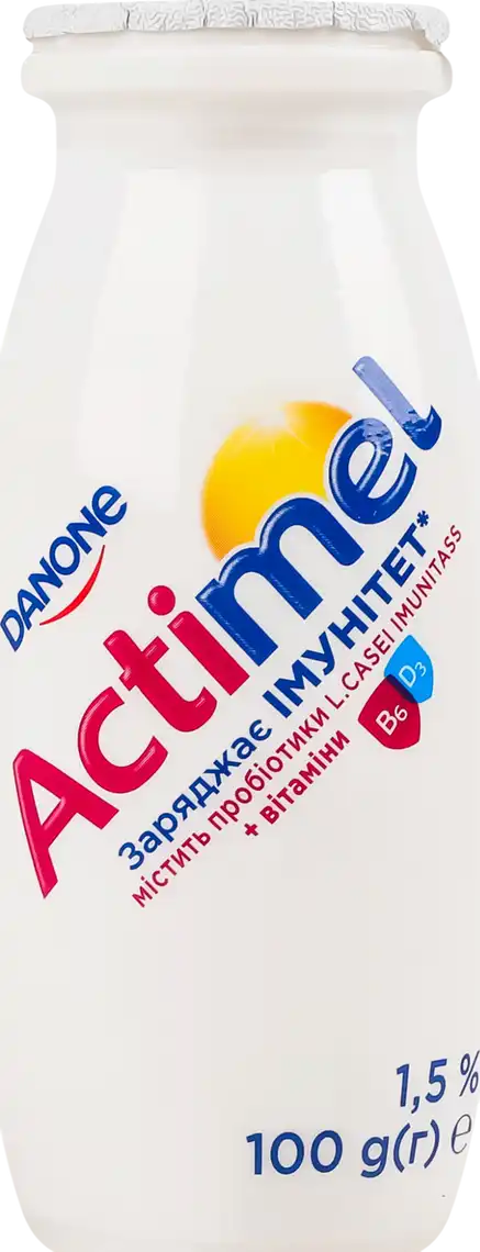 Фото 1 - Продукт Danone Actimel кисломолочний солодкий 1.5% 100 г