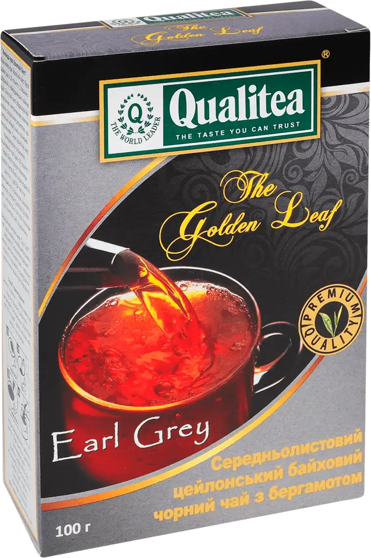 Фото 2 - Чай Qualitea Earl Grey чорний середньолистовий 100 г