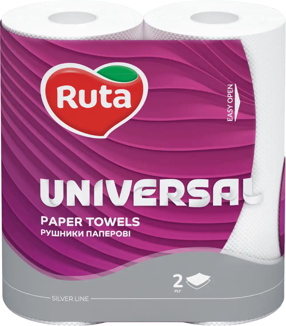 Фото 1 - Рушники Ruta Universal двошарові паперові 2 шт