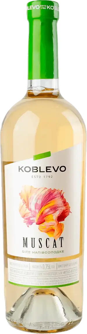 Фото 1 - Вино Koblevo Бордо Мускат біле напівсолодке 0.75 л