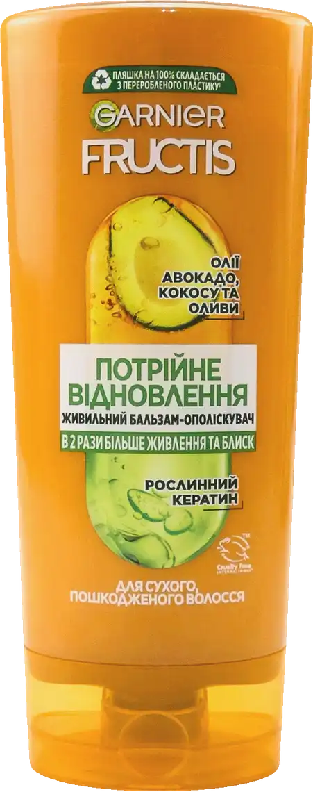Фото 1 - Бальзам-ополіскувач для волосся Garnier Fructis Потрійне відновлення 200 мл