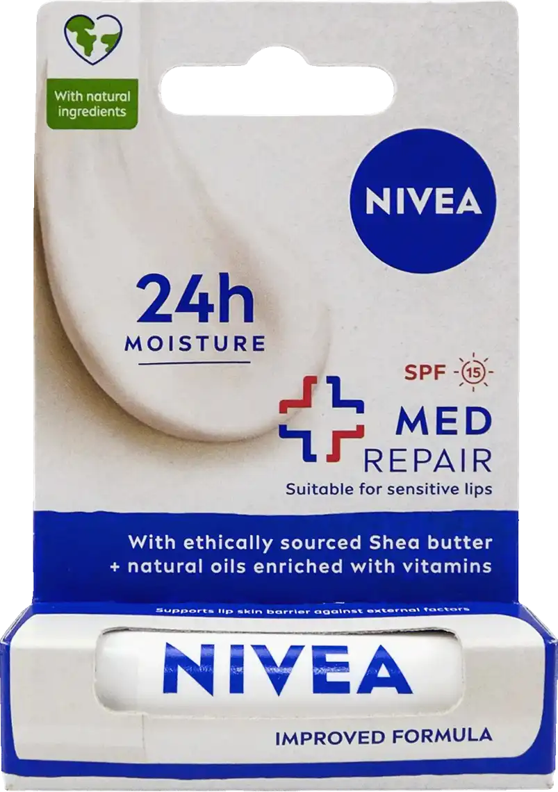 Фото 1 - Бальзам Nivea Інтенсивний захист для губ 4.8 г