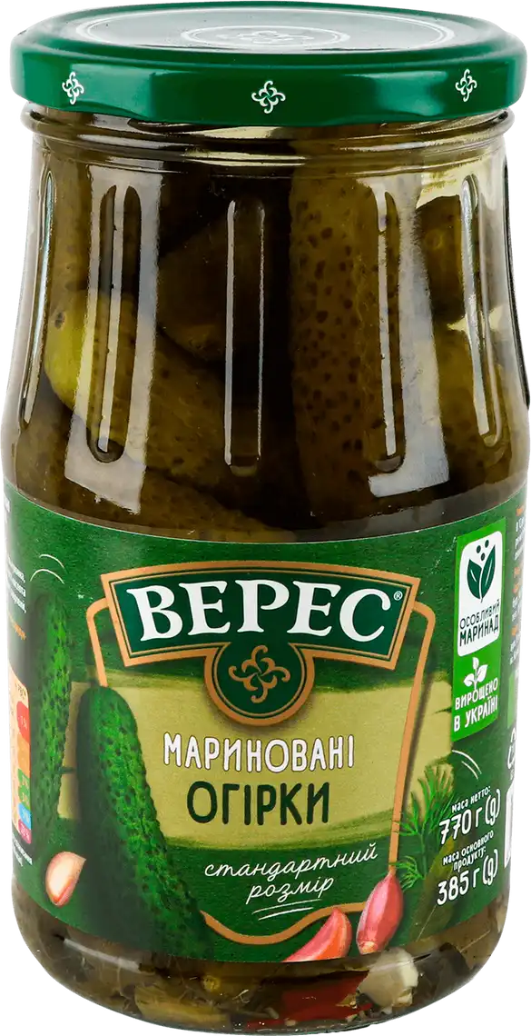 Фото 1 - Огірки Верес мариновані 770 г