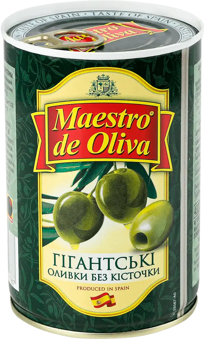 Фото 1 - Оливки Maestro De Oliva Гігант без кісточки 420 г