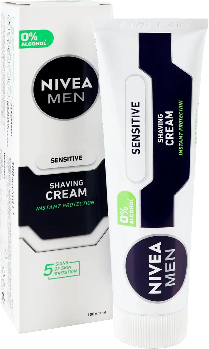 Фото 1 - Крем для гоління Nivea Men Sensitive для чутливої ​​шкіри 100 мл