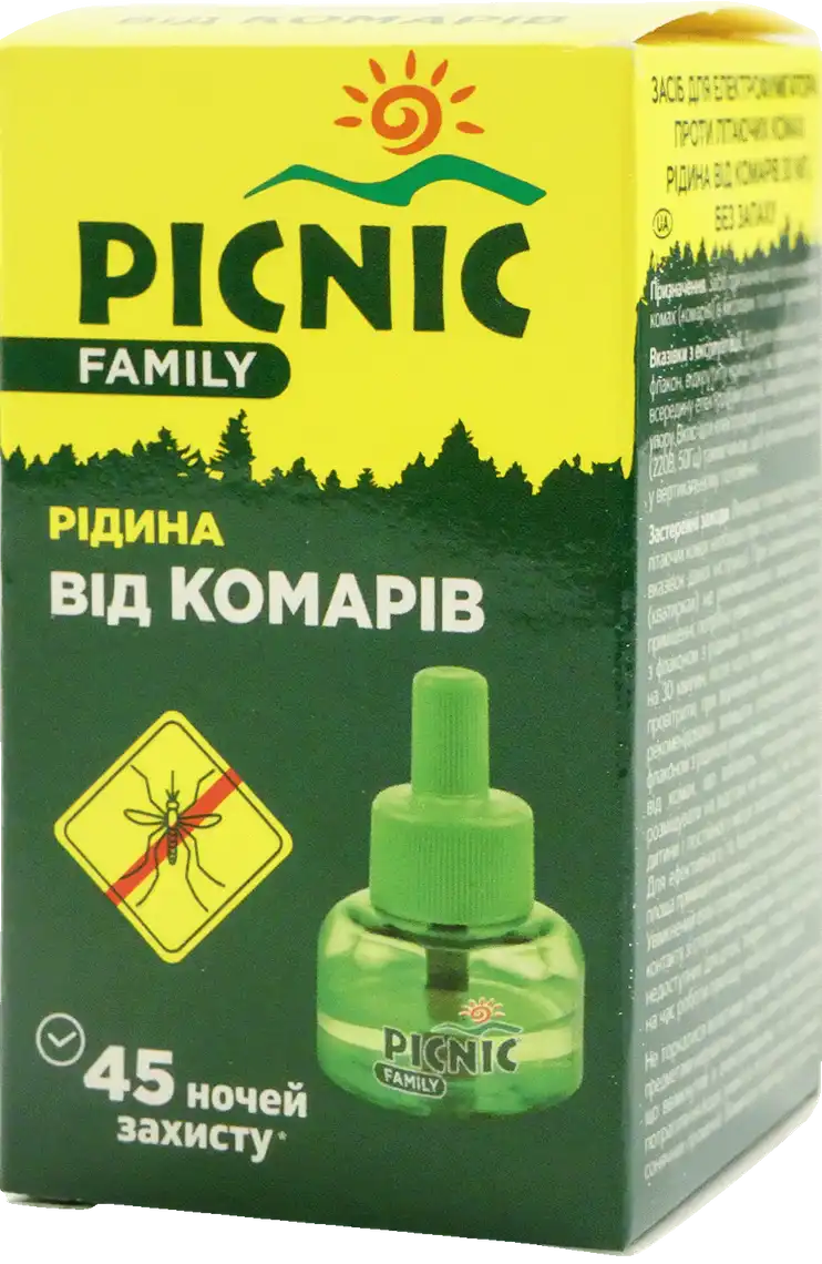 Фото 1 - Рідина від комарів Picnic Family 45 ночей 30 мл