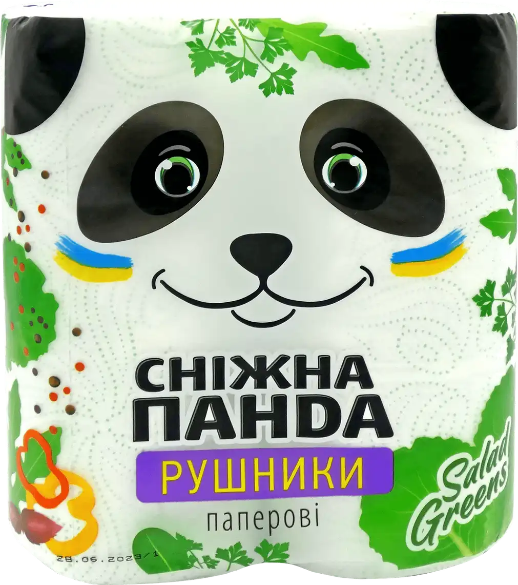 Фото 1 - Рушники Сніжна Панда паперові 2-шарові 2 шт