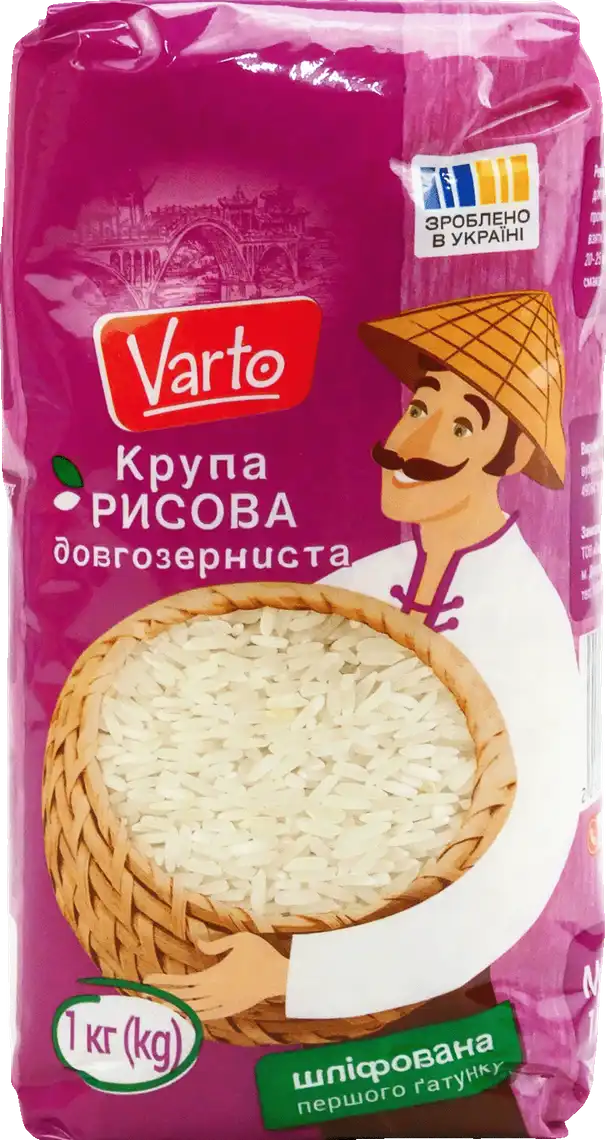 Фото 1 - Рис Varto шліфований довгозернистий 1 кг