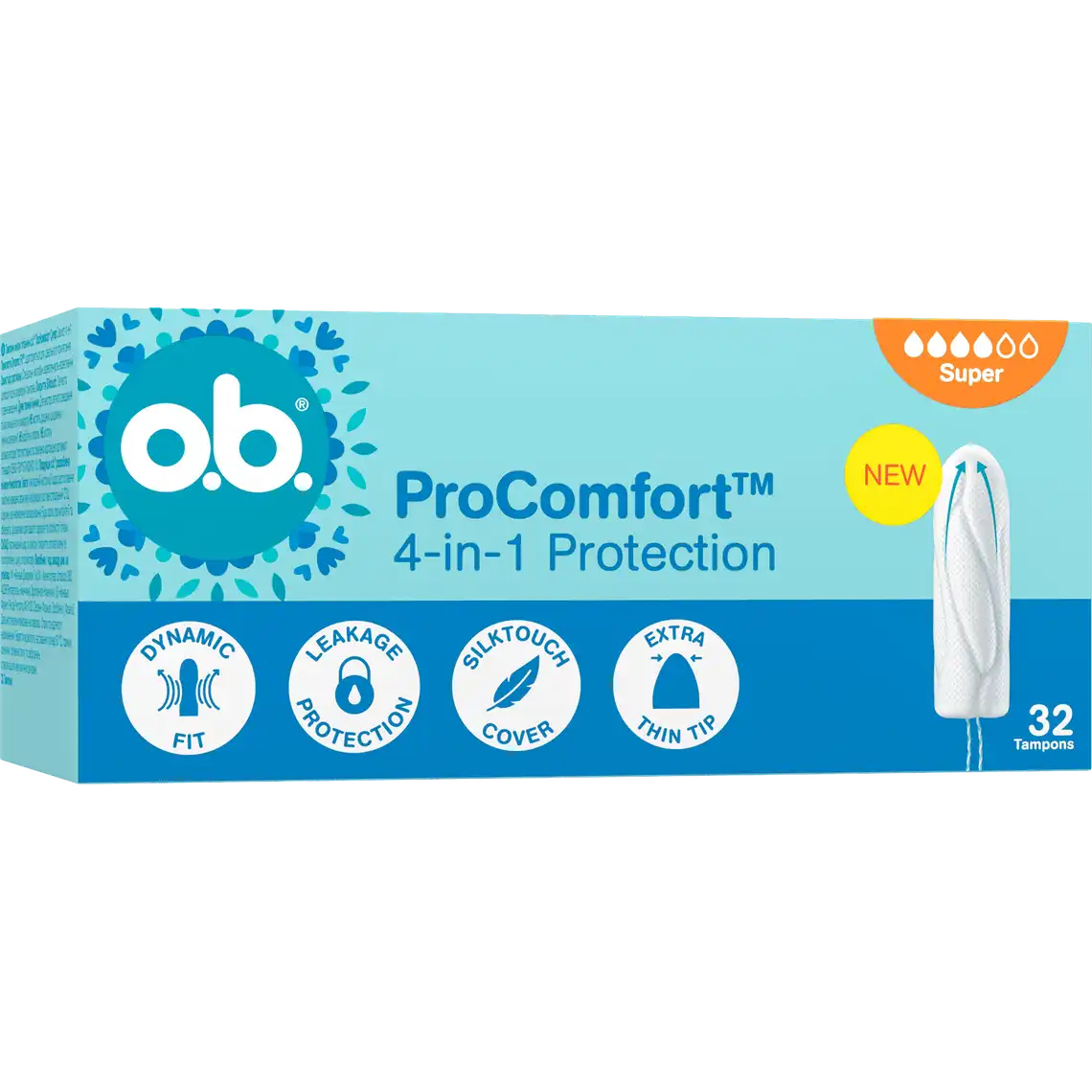 Фото 1 - Тампони O.b. ProComfort Super гігієнічні 32 шт