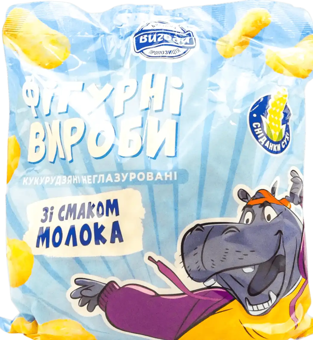 Фото 1 - Вироби фігурні Вигода кукурудзяні молочні неглазурованi 200г