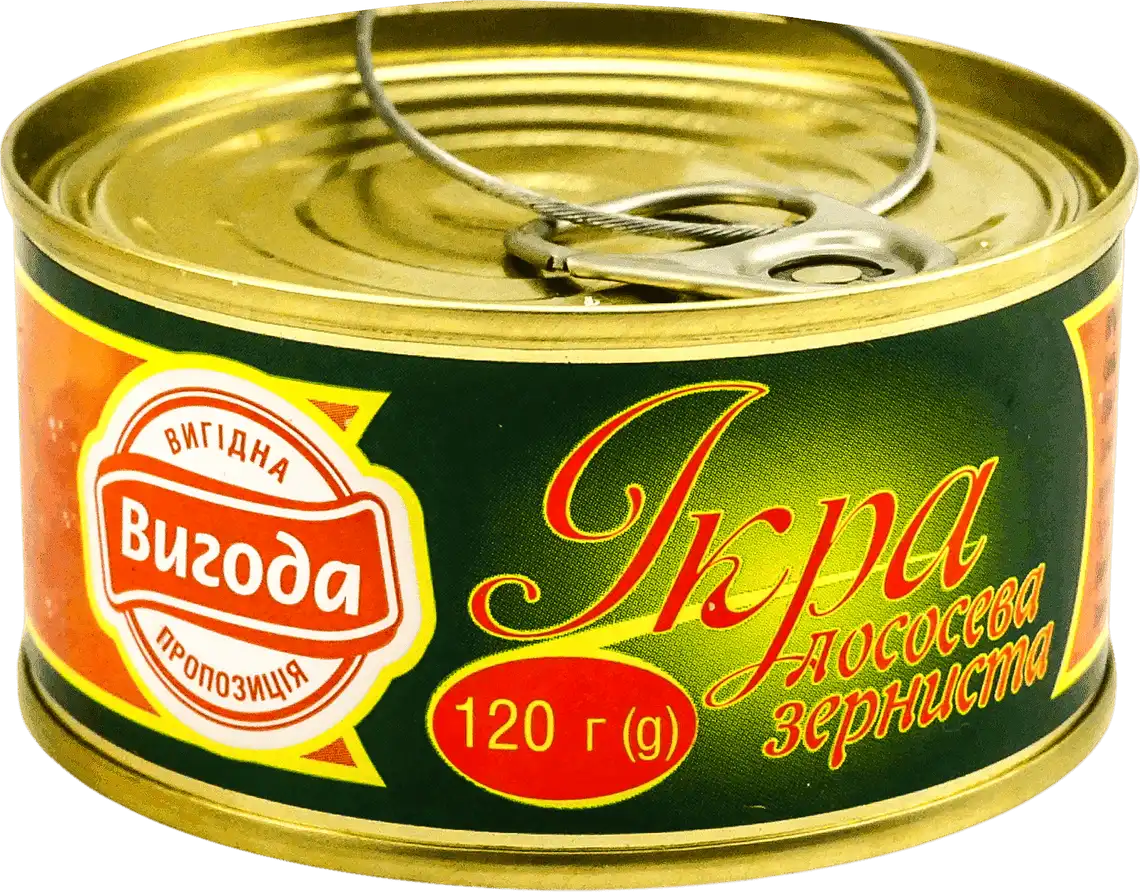 Фото 1 - Iкра Вигода лососева зерниста 120 г