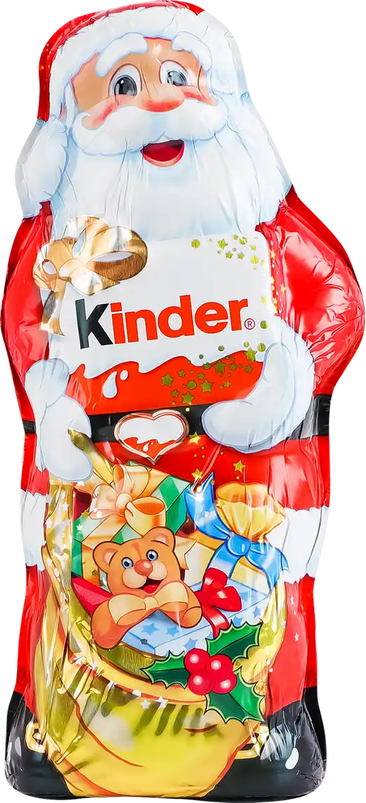 Фото 1 - Шоколад Kinder фігурний молочний з молочним білим шаром всередині 110 г