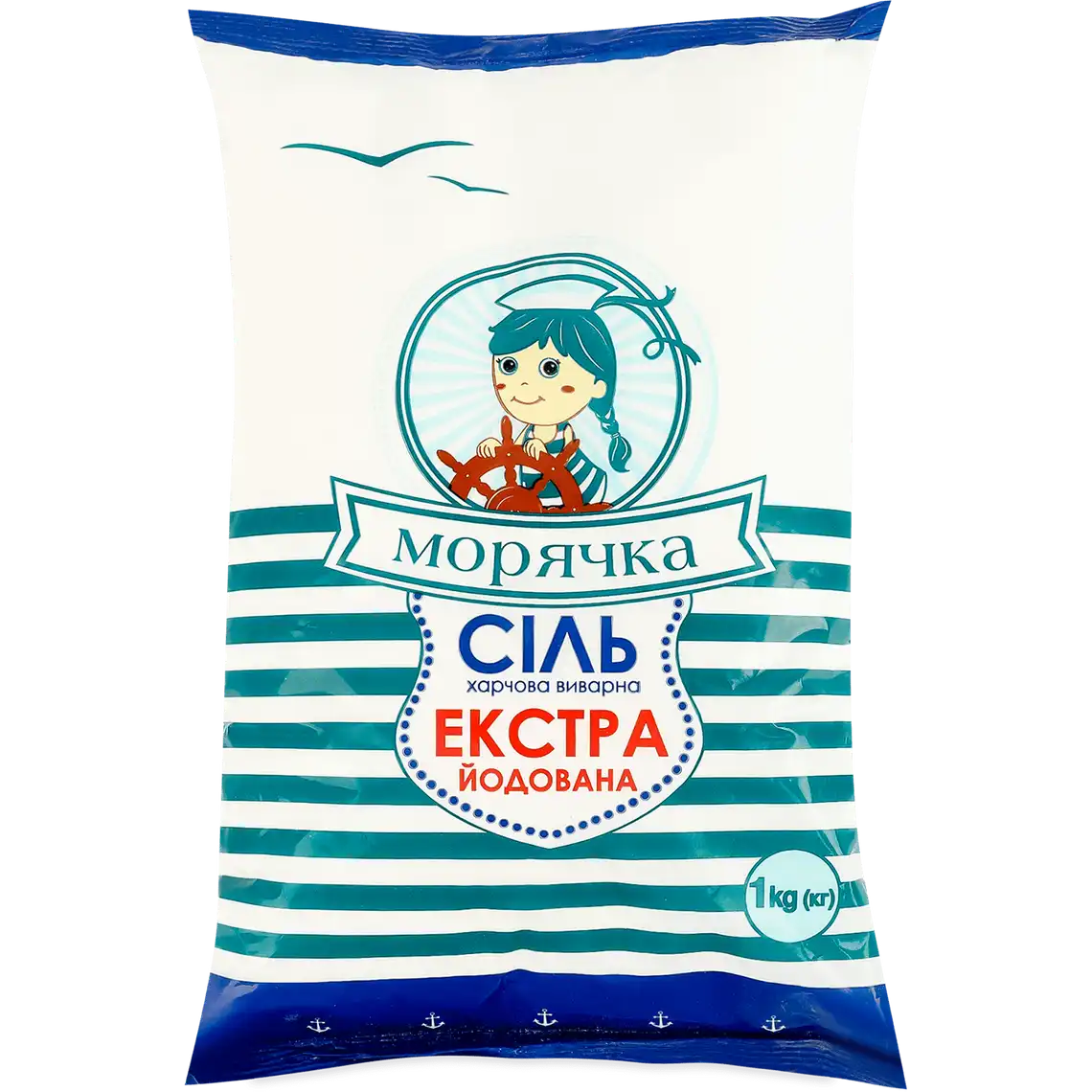 Фото 1 - Сіль Морячка морська Екстра йодована виварна 1 кг
