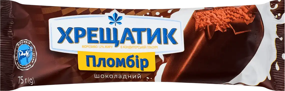 Фото 1 - Морозиво Хрещатик пломбір в глазурі 75 г