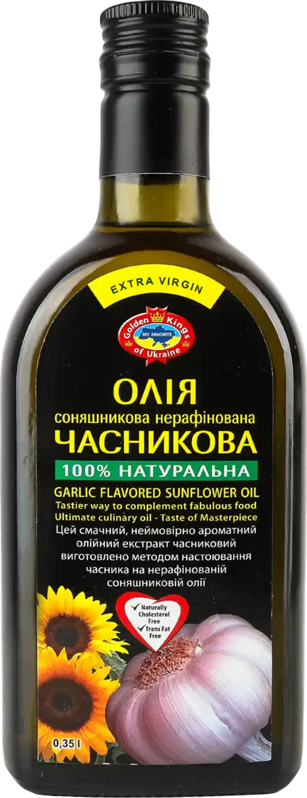 Фото 1 - Олія часникова Golden Kings нерафінована 350 мл