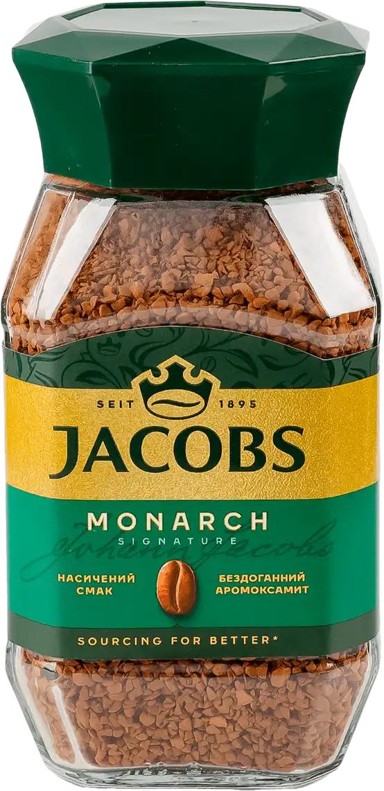 Фото 1 - Кава розчинна Jacobs Monarch 190 г