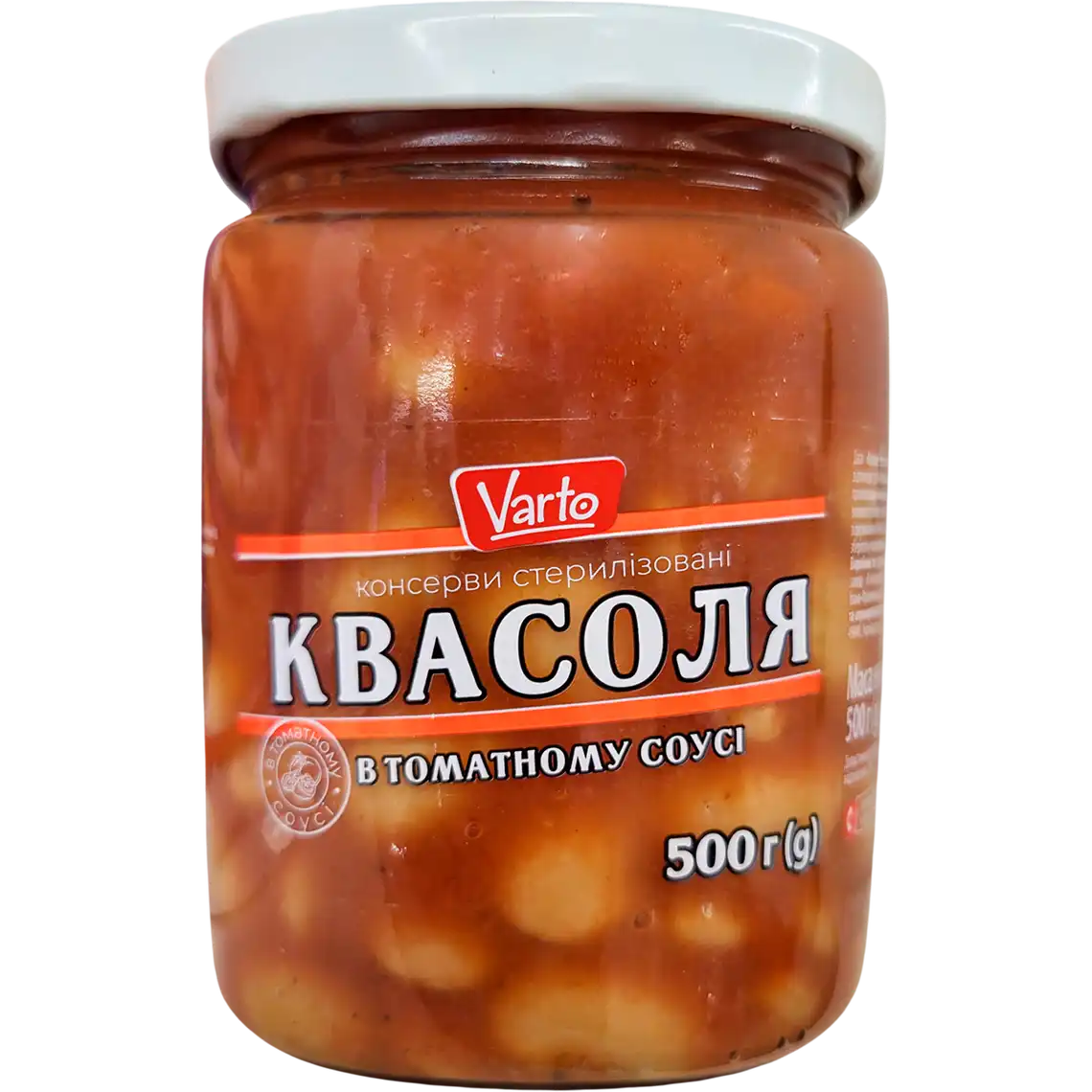 Фото 1 - Квасоля Varto в томатному соусі стерилізована 500 г
