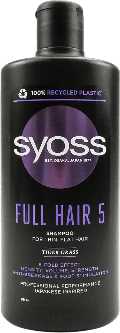 Фото 1 - Шампунь Syoss Full Hair 5 для тонкого волосся без об'єму 440 мл