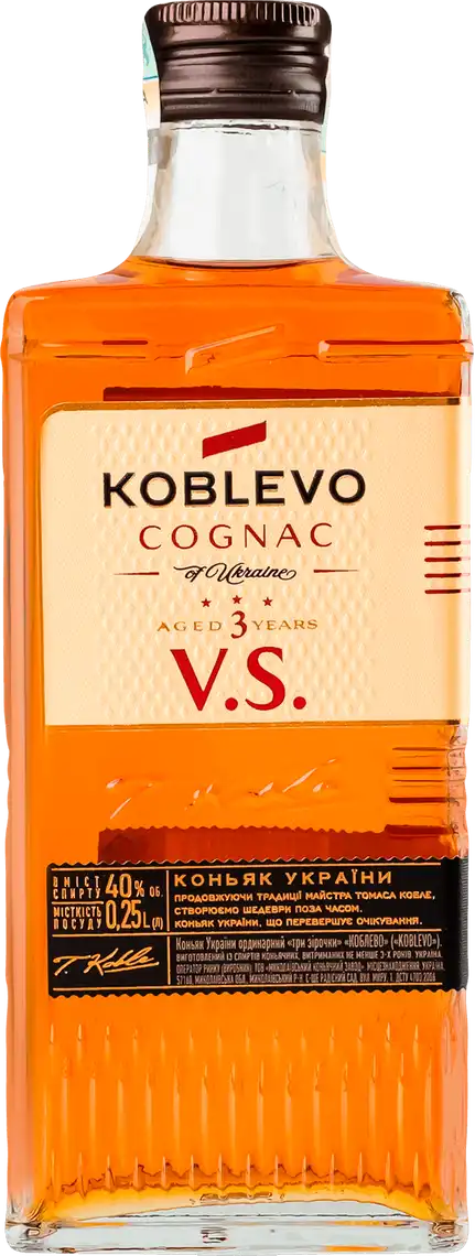 Фото 1 - Коньяк Koblevo 3 зірки 40% 250 мл