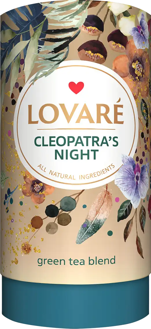 Фото 1 - Чай Lovare Cleopatra's Night сумiш зеленого чаю 80 г