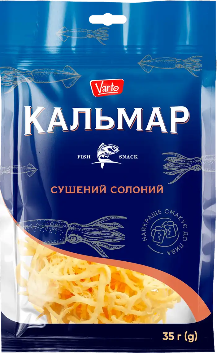Фото 1 - Кальмар Varto солоно-сушений 35 г