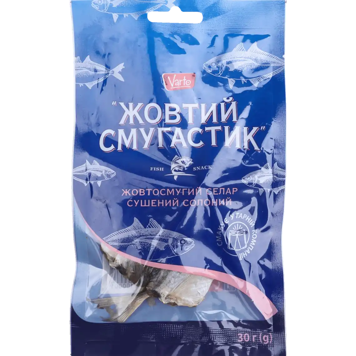 Фото 1 - Смугастик жовтий Varto сушений солоний 35 г
