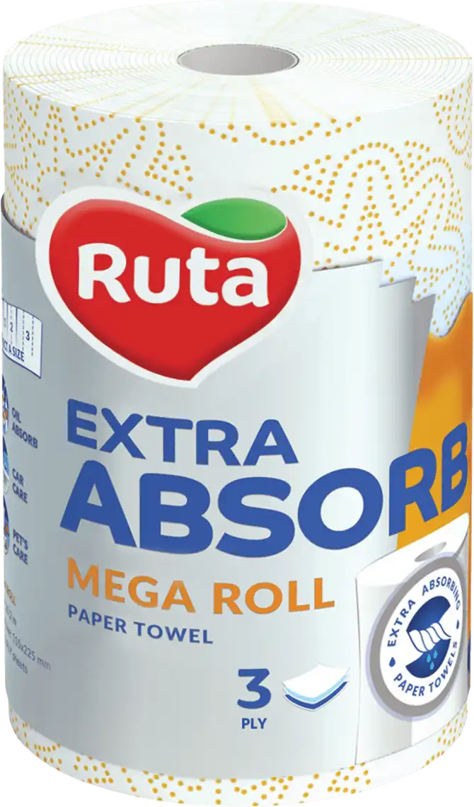 Фото 1 - Рушники Ruta Extra Absorb Selecta паперові 3-шарові 1 шт