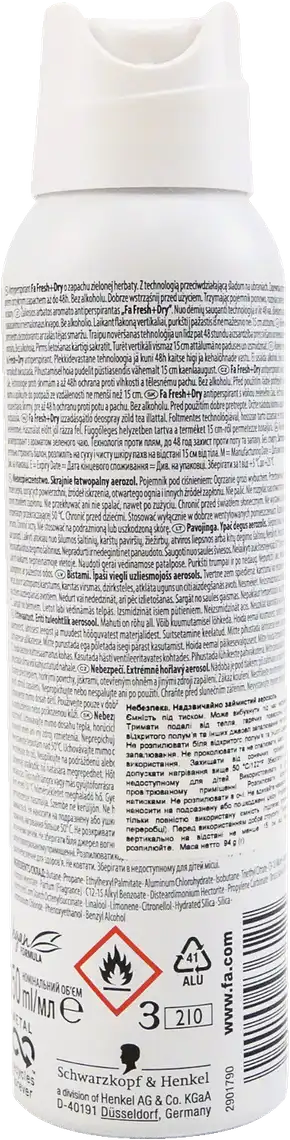 Фото 2 - Антиперспірант Fa Fresh & Dry Зелений Чай 150 мл