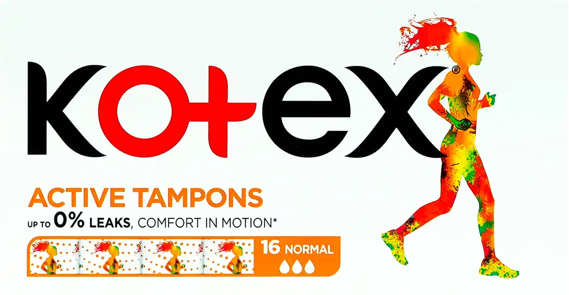 Фото 1 - Тампони гігієнічні Кotex Active Normal 16 шт.
