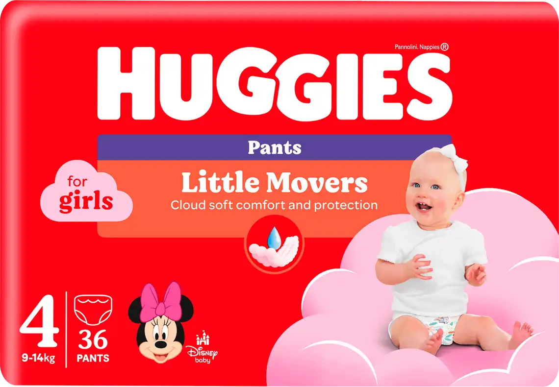 Фото 1 - Підгузки-трусики Huggies Pants для дівчаток розмір 4 (9-14 кг) 36 шт