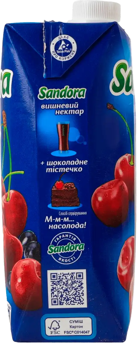 Фото 4 - Нектар Sandora вишневий 500 мл