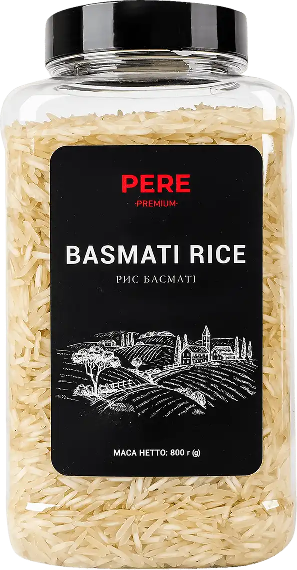Фото 1 - Рис Pere Басматі шліфований довгозернистий 0.8 кг