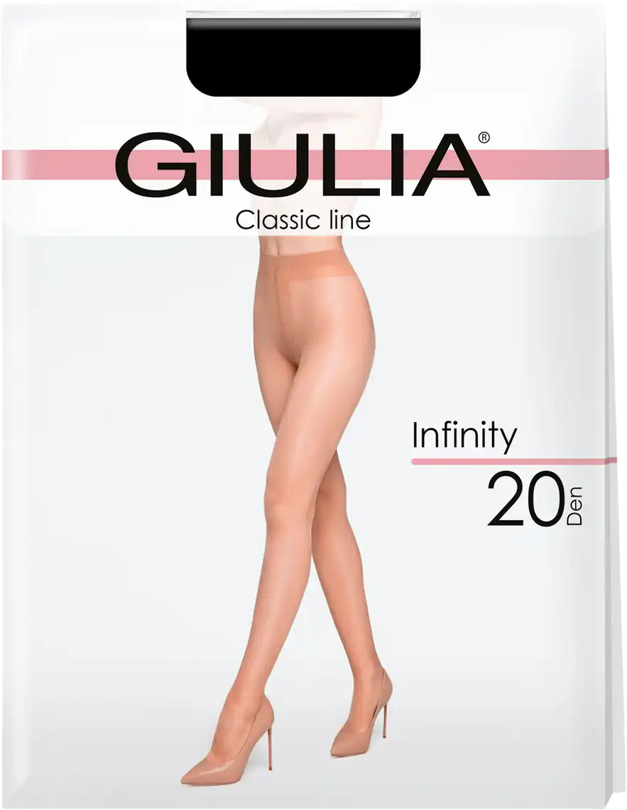 Фото 1 - Колготки жіночі Giulia Infinity чорні 20 den р.4