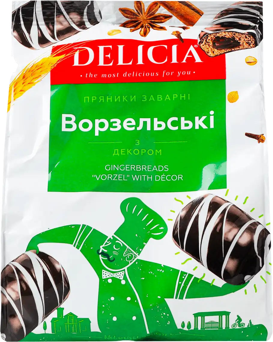 Фото 1 - Пряники Delicia Ворзельські заварні з декором 250 г