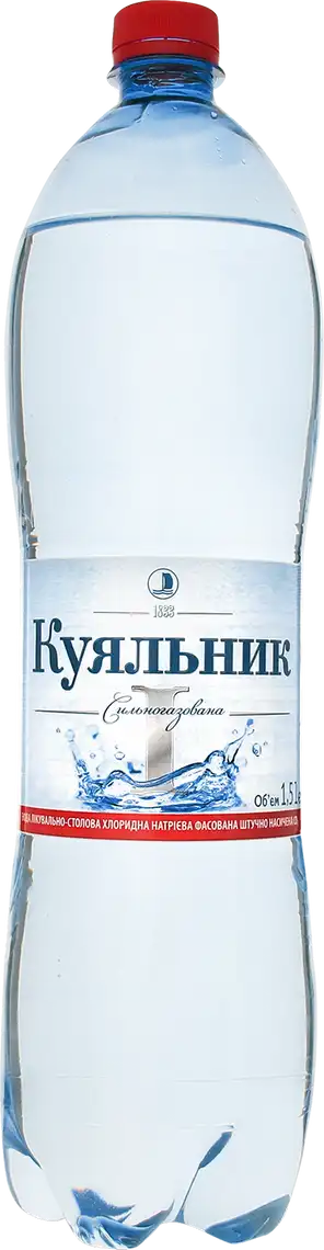 Фото 1 - Вода Куяльник лікувально-столова сильногазована 1.5 л