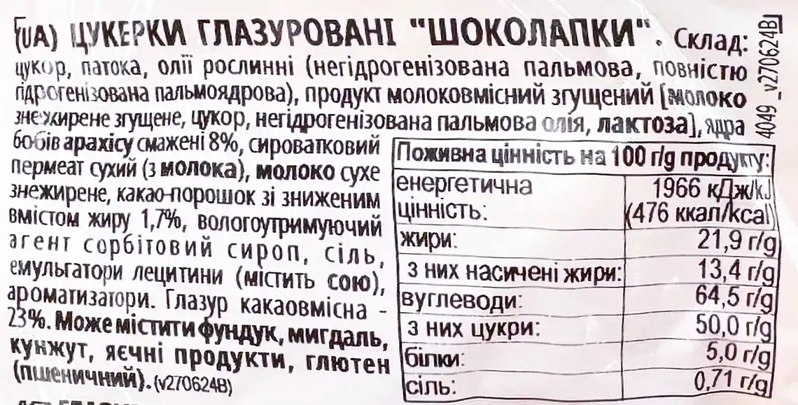 Фото 2 - Цукерки Roshen Шоколапки вагові
