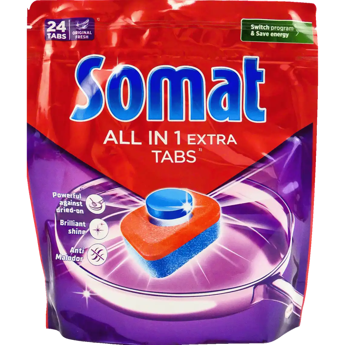 Фото 1 - Таблетки для посудомийної машини Somat All in one 24 шт