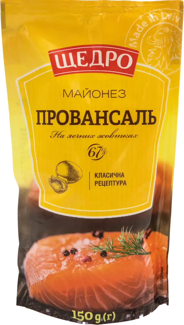 Фото 1 - Майонез Щедро Провансаль 67% 150 г