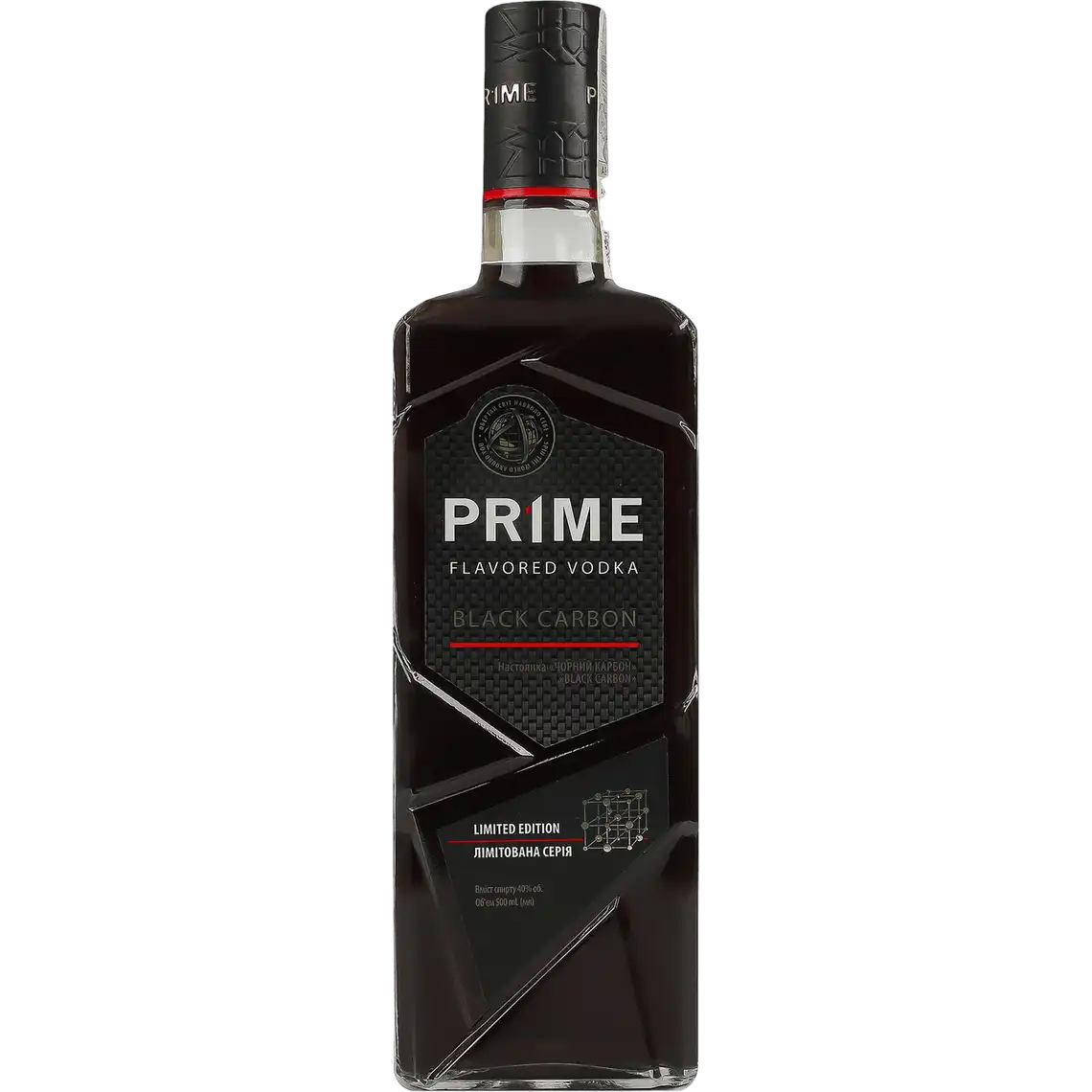 Фото 1 - Горілка Prime Black Carbon 40% 0.5 л