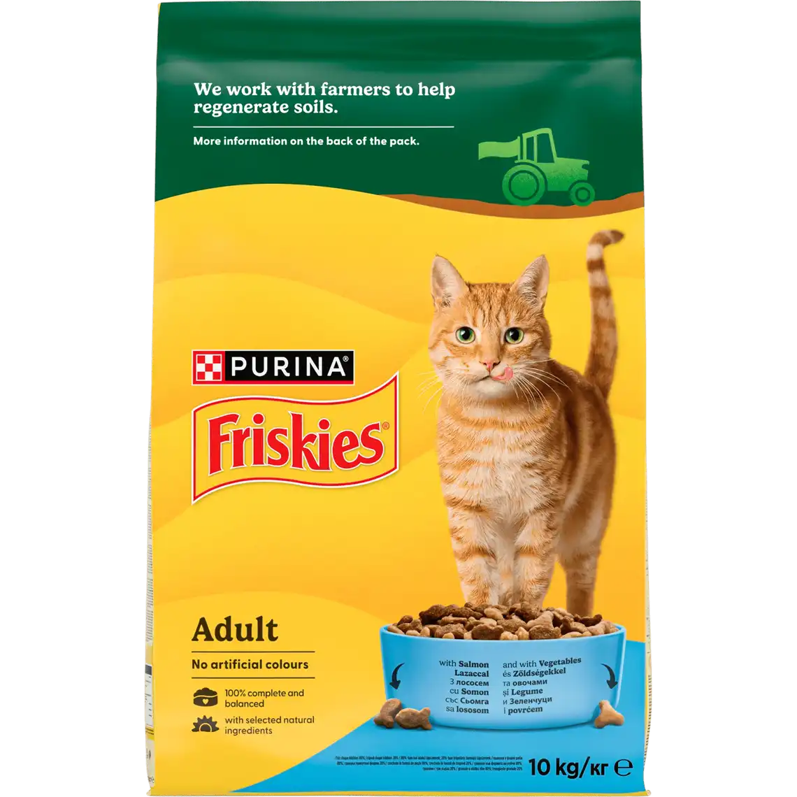 Фото 1 - Сухий корм Friskies для дорослих котів з лососем ваговий
