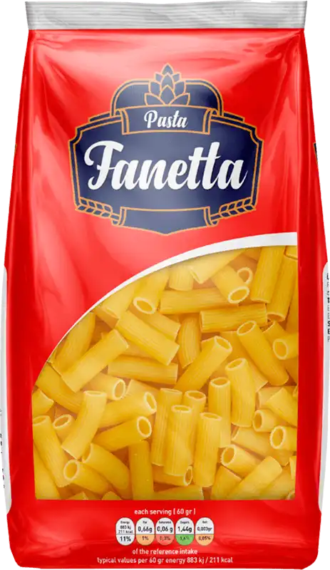 Фото 1 - Макаронні вироби Pasta Fanetta Трубочки, 400 г