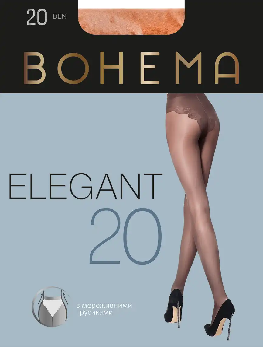 Фото 1 - Колготи жіночі BOHEMA Elegant 20 den р.4 натуральний