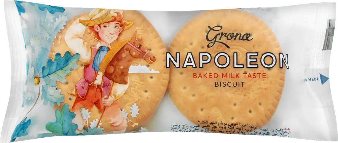 Фото 1 - Печиво Grona Napoleon затяжне зі смаком пряженого молока 72 г