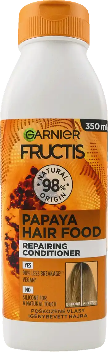 Фото 1 - Бальзам-ополіскувач для волосся Garnier Fructis Superfood Папайя Відновлення 350 мл